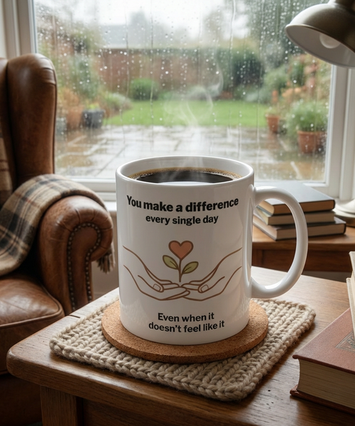 Meaningful Gift Mug – You Make a Difference Gift – Caregiver Gift – Appreciation Gift for Her – Thank You Gift – Emotional Support Gift