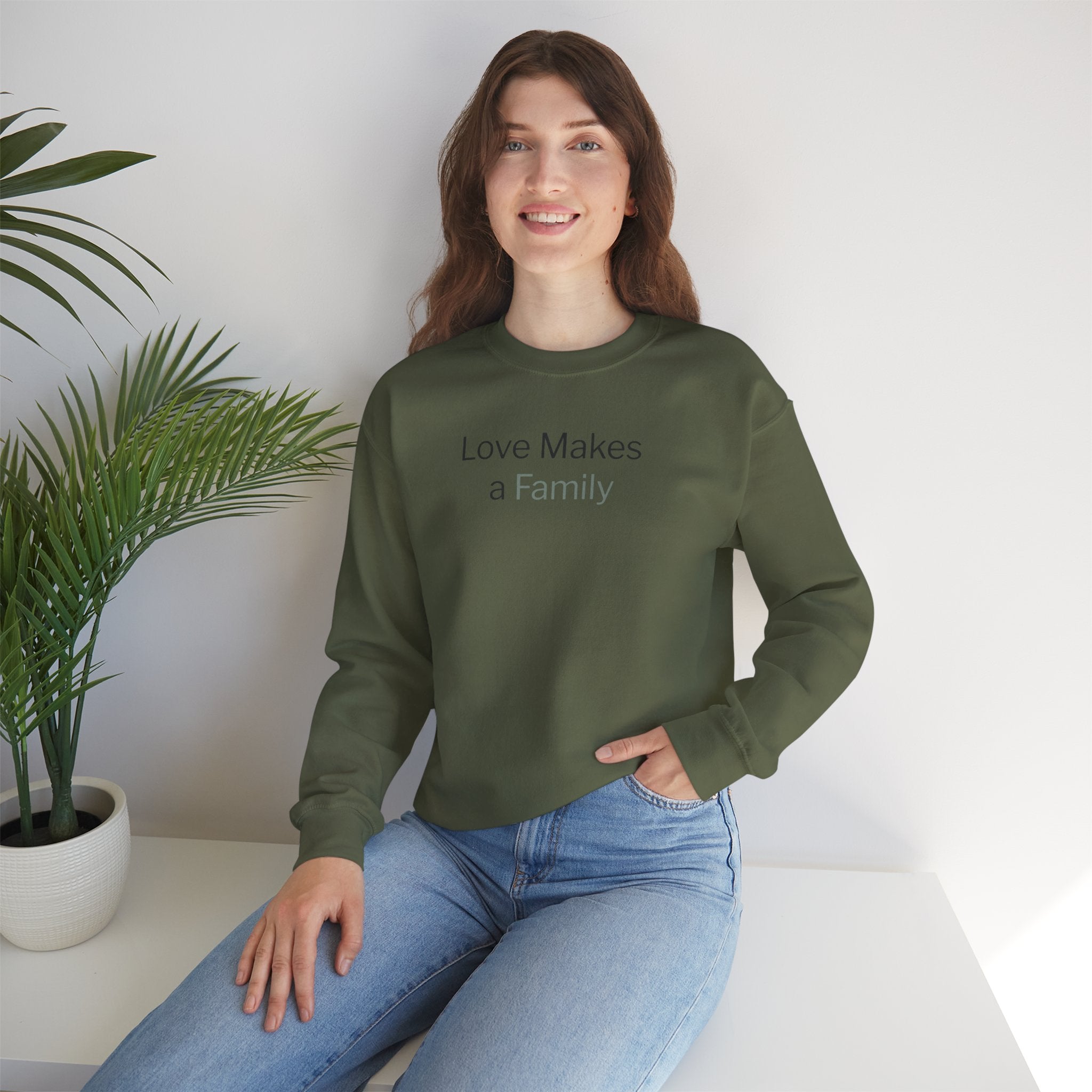 Love Makes a Family Crewneck Sweatshirt
